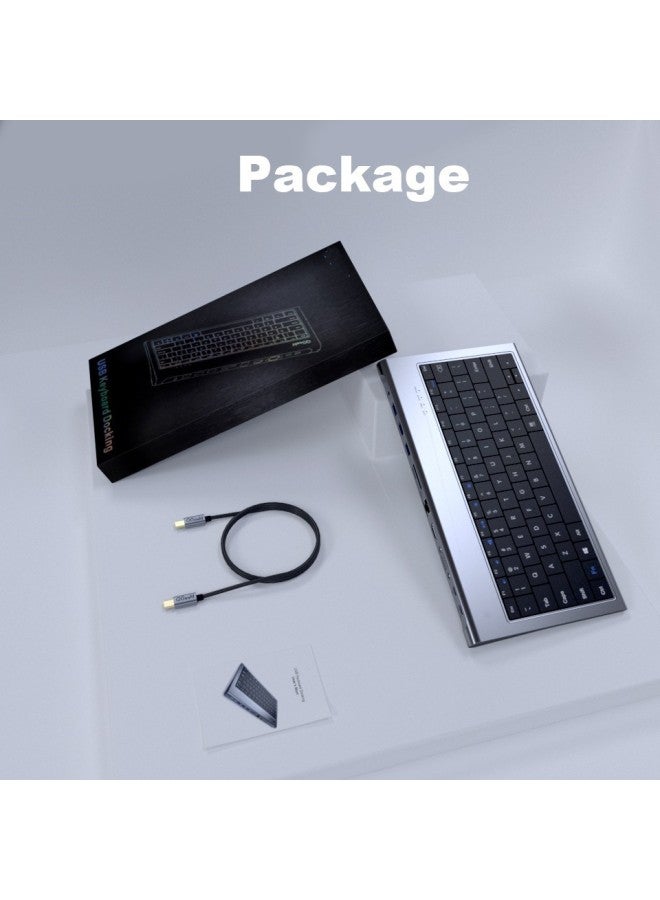 QGeeM Keyboard Expansion Dock 11 In 1typec Docking Station Multi-function Hub Laptop Phablet External - Image 1