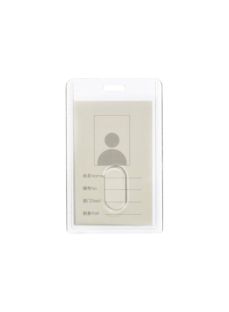 GGOOT ID Badge Card Holder Plastic Name Card Holder Pouchs for Office Conference Use Clear  - Image 1