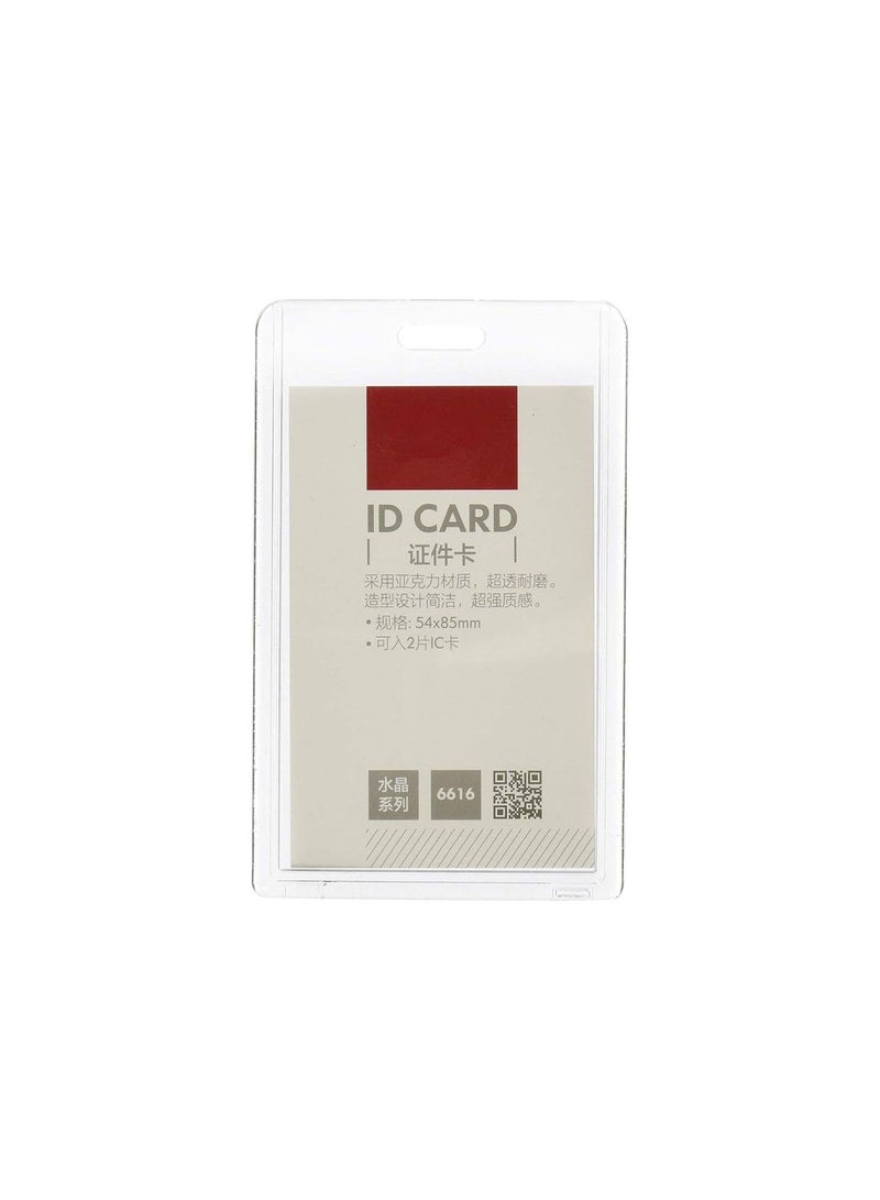 GGOOT ID Badge Card Holder Plastic Name Card Holder Pouchs for Office Conference Use Clear  - Image 3