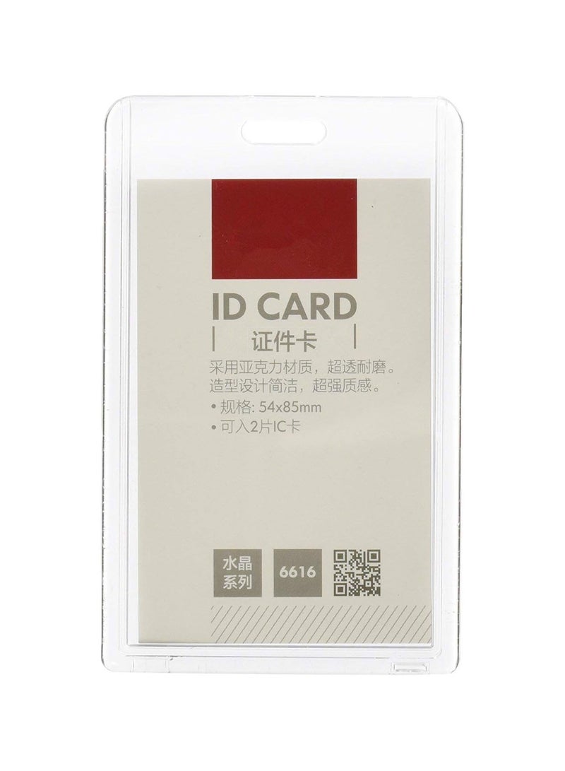 GGOOT ID Badge Card Holder Plastic Name Card Holder Pouchs for Office Conference Use Clear  - Image 5