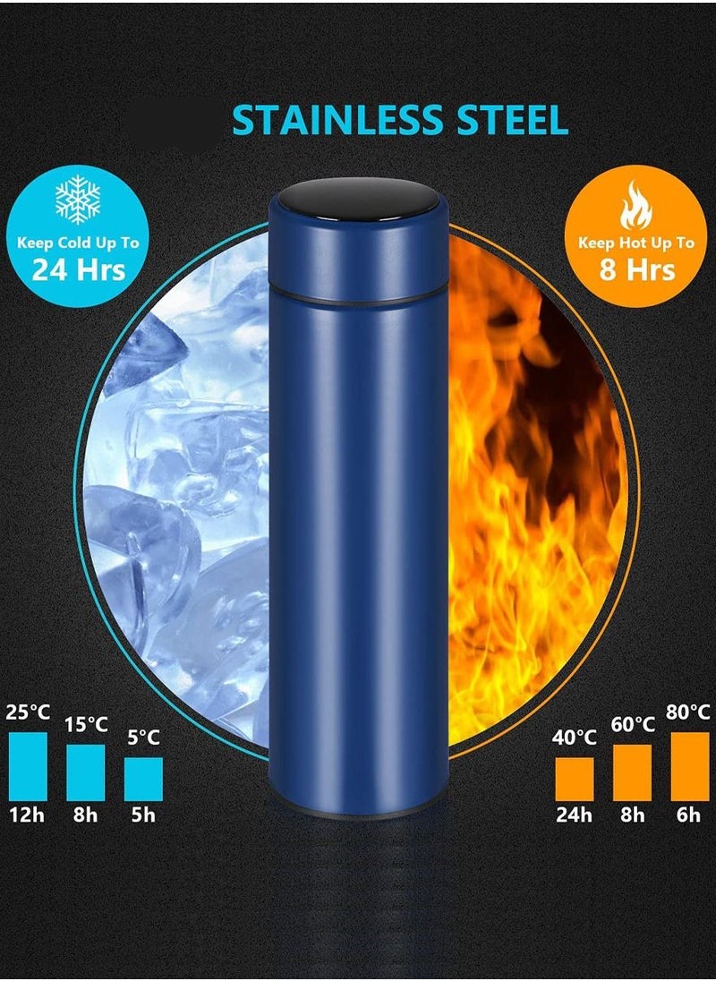 ISHWAZ - Smart Vacuum Flask And Water Bottle For Hot And Cold Drinks Keeps Your Drink Cold For 24 And Hot For 8 Hours With LED Temperature Display Stainless Steel Water Bottle Camping Flask - Image 1
