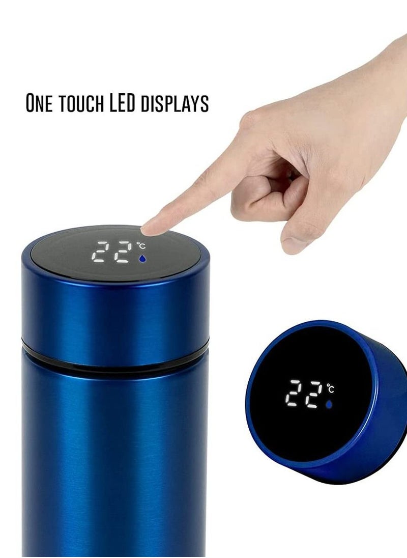 ISHWAZ - Smart Vacuum Flask And Water Bottle For Hot And Cold Drinks Keeps Your Drink Cold For 24 And Hot For 8 Hours With LED Temperature Display Stainless Steel Water Bottle Camping Flask - Image 1