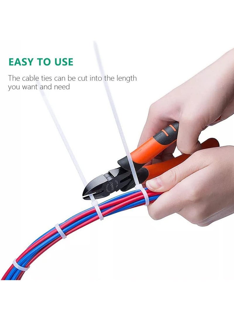 Loquat Durable Multi Purpose 100pcs White Nylon Zip Ties - Essential for Organizing, Securing  Fastening Needs - Image 5