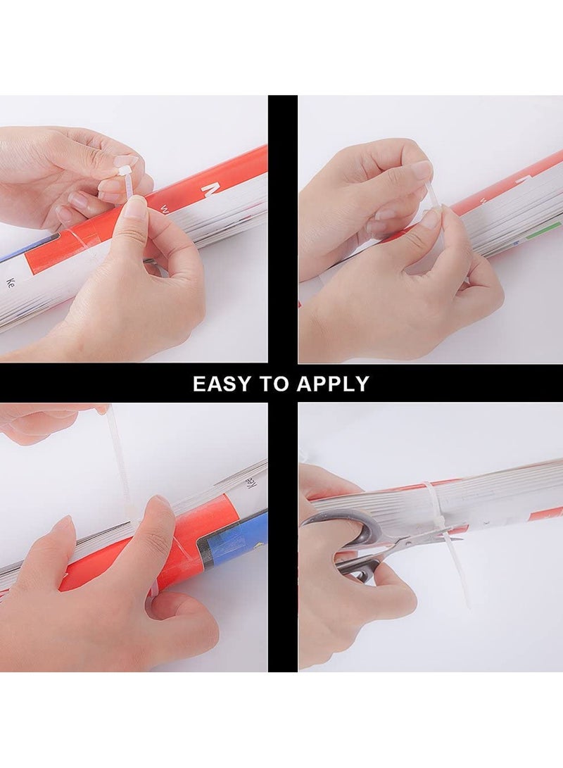 Loquat Durable Multi Purpose 100pcs White Nylon Zip Ties - Essential for Organizing, Securing  Fastening Needs - Image 4