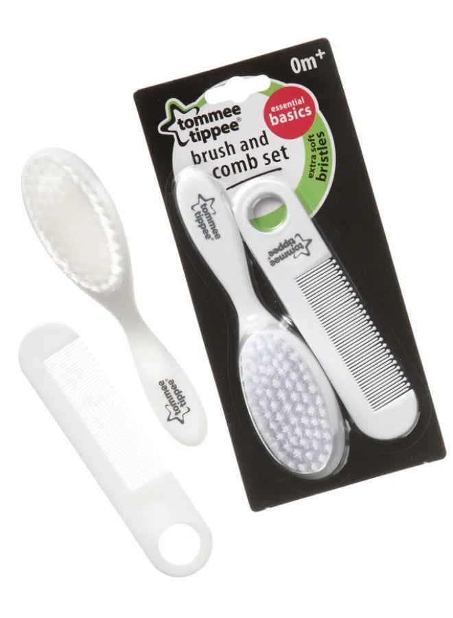 Tommee Tippee UK Tommee Tippee Essentials Baby Brush and Comb - White