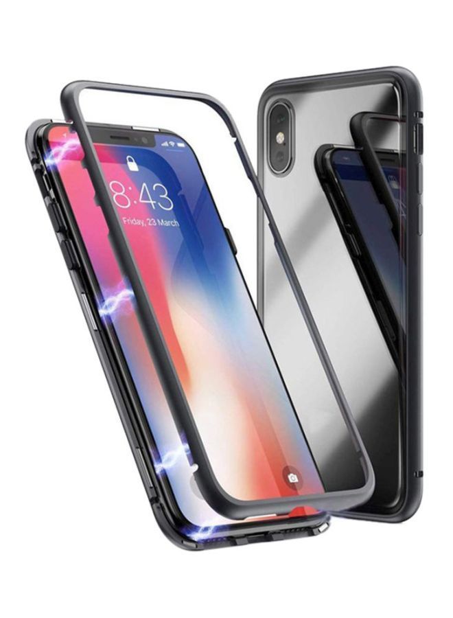 NIBEMINENT Magnetic Adsorption Case For Apple iPhone XS Clear/Black - Image 2