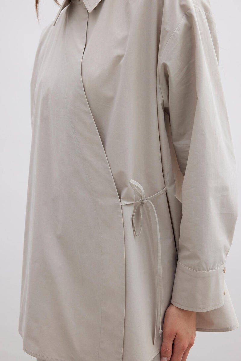 Manuka Double Breasted Closure Premium Shirt Stone  - Image 2