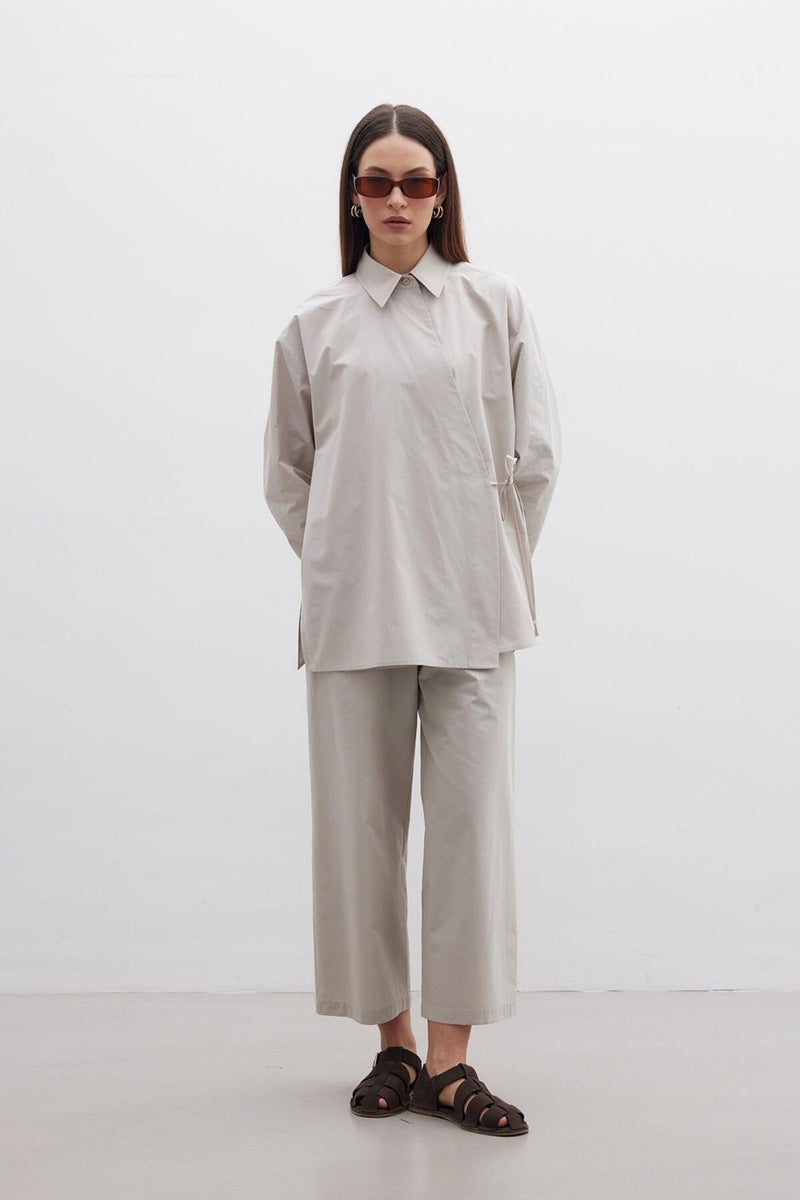 Manuka Double Breasted Closure Premium Shirt Stone  - Image 5