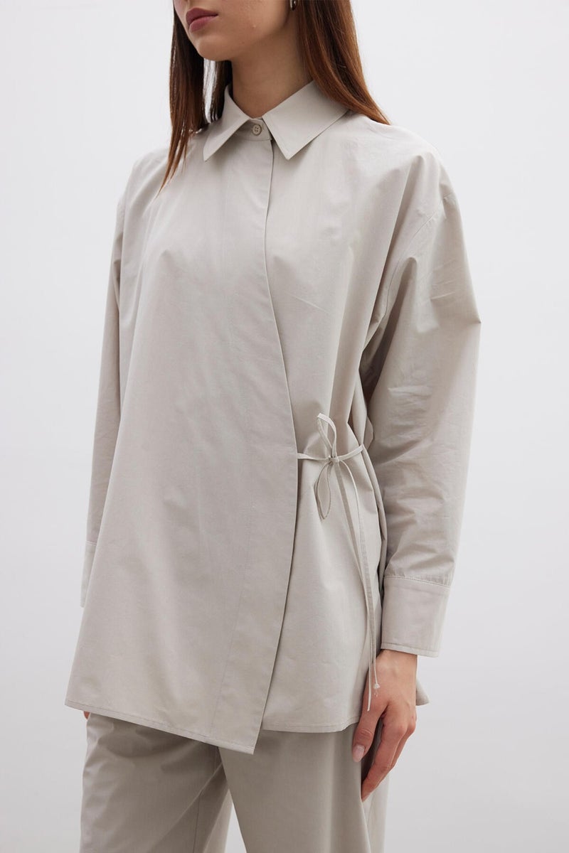 Manuka Double Breasted Closure Premium Shirt Stone  - Image 4