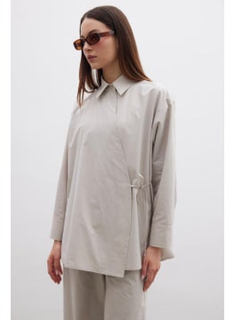 Manuka Double Breasted Closure Premium Shirt Stone  - Image 3