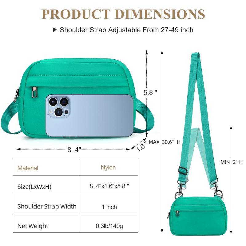 MAXTOP Small Crossbody Bags for Women with Detachable Strap Fanny Packs for Women Sling Cross Body Purse for Travel Essentials Blackish Green - Image 5