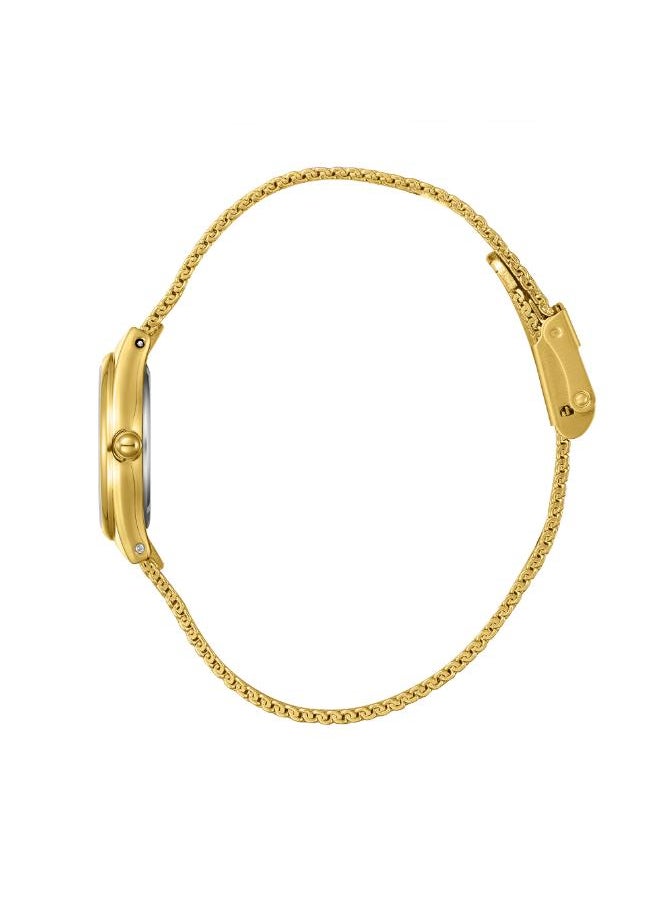 Lee Cooper Women's Analog Display Watch With Gold Mesh Strap - LC08140.170  - Image 3