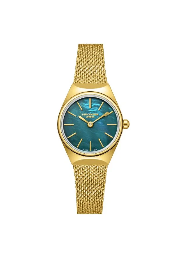 لي كوبر Women's Analog Display Watch With Gold Mesh Strap - LC08140.170