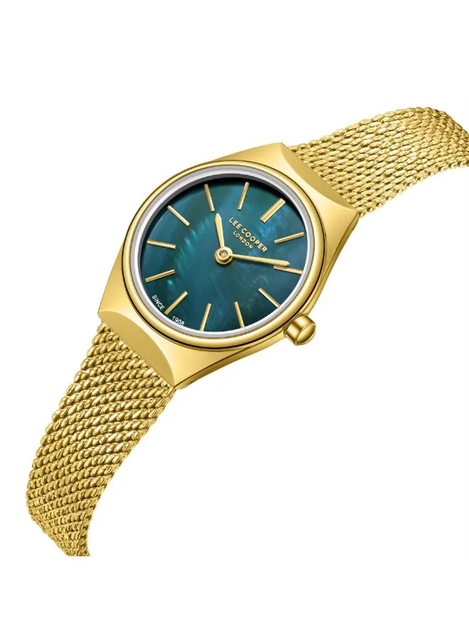 لي كوبر Women's Analog Display Watch With Gold Mesh Strap - LC08140.170