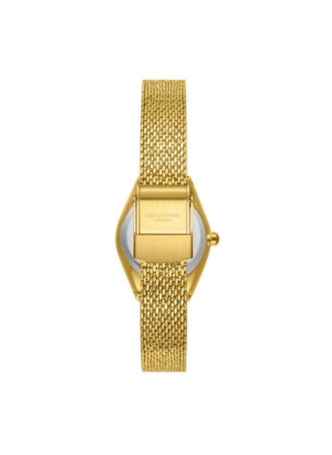 Lee Cooper Women's Analog Display Watch With Gold Mesh Strap - LC08140.170  - Image 4