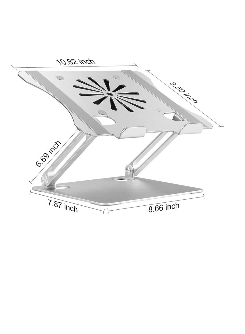 **Adjustable Laptop Stand with Cooling Fan, Compatible with MacBook Air, MacBook Pro, Dell, Alienware, and All Laptops from 11 inches to 17.3 inches by Samphology Rubber** - Image 4