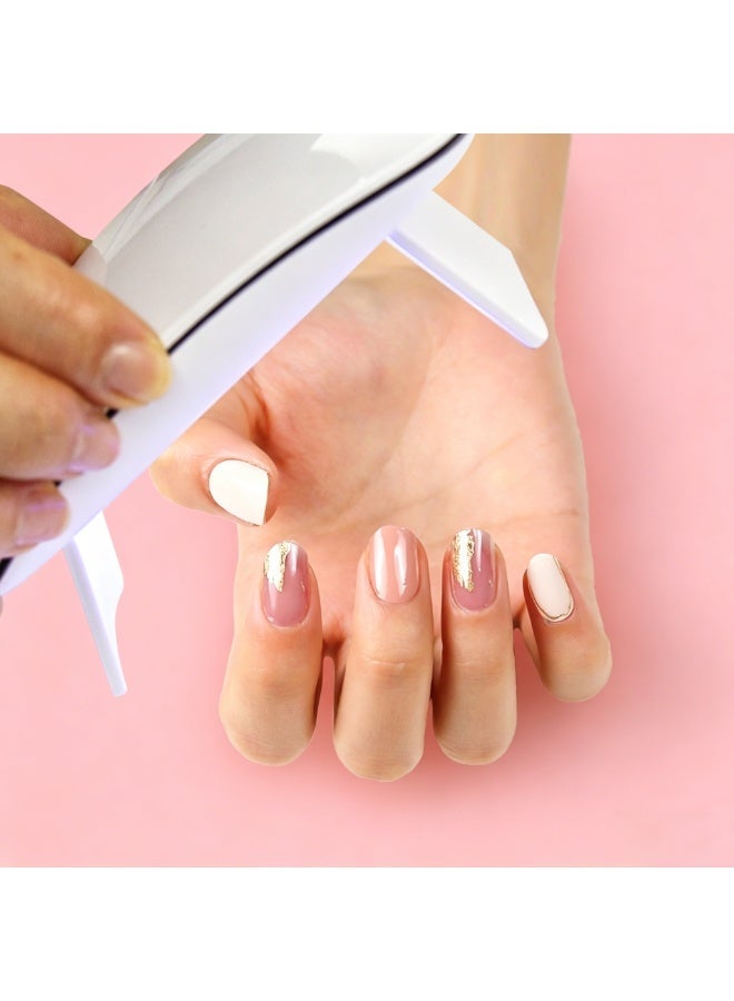 Premium Gel Nail Sticker Kit, Suitable For Any UV/LED Light | Salon Quality, Long-Lasting, Includes 20 Strips, Nail File & Wooden stick, Easy to Apply & Remove - Image 4