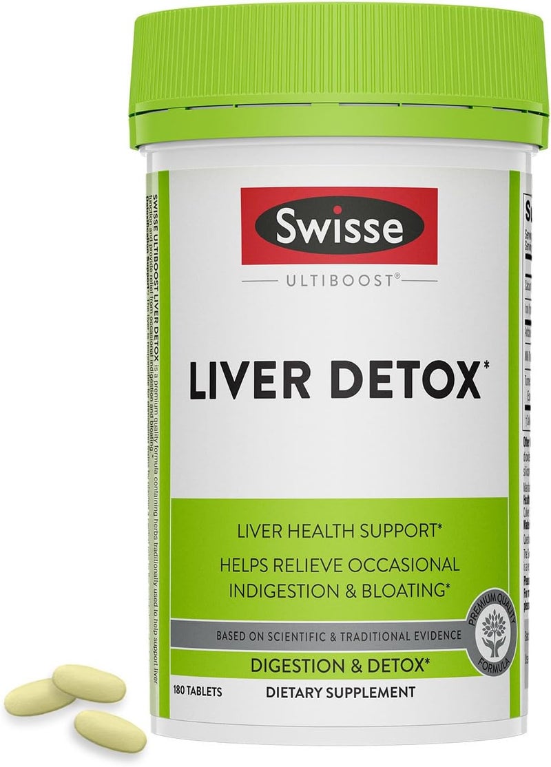 Swisse Milk Thistle Liver Cleanse Detox  Repair  Liver Detox  Liver Support  Milk Thistle  Turmeric  Artichoke Extract  Dose for Your Liver  180 Liver Pills - Image 1