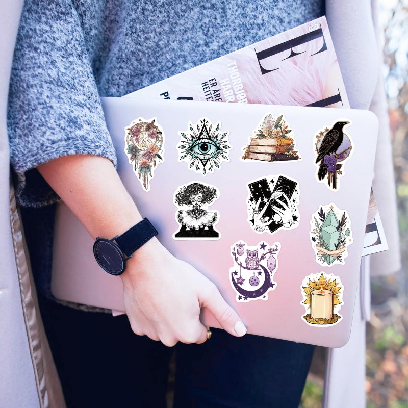 PIGBIT 50-Piece Medieval Cryptid Celestial Witch Sticker â€“ Vintage Astrology Witchy Stuff Decals for Laptops, Water Bottles, Journals, Witchcraft Party - Image 2