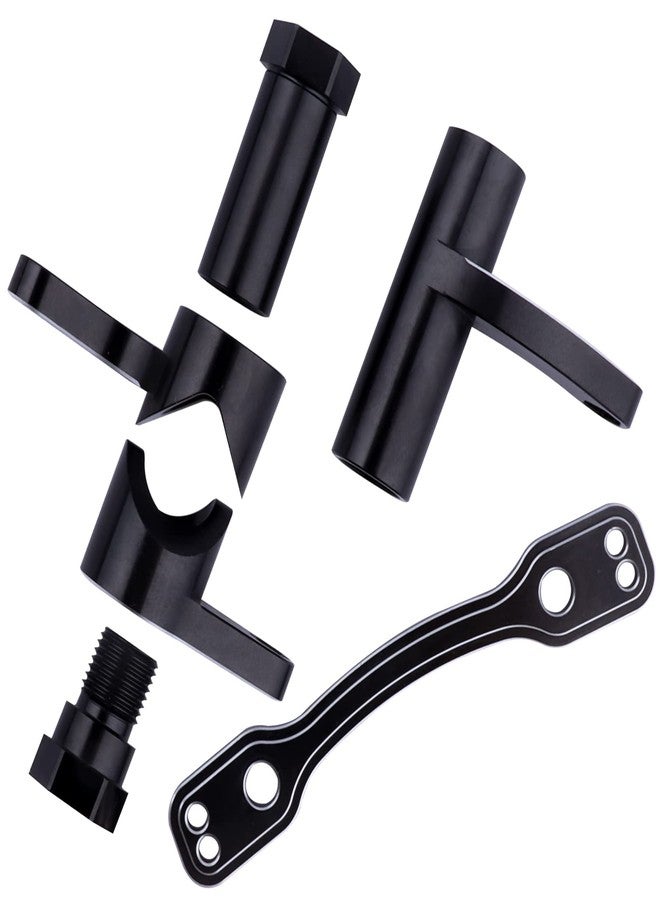 AllinRC Aluminum Steering Bell Crank Set Steering Rack Servo Saver Complete for Arrma 1/8 Kraton/Notorious/Mojave/Felony Infraction/Outcast/Typhon 6S BLX Upgrades Parts (Black) - Image 3