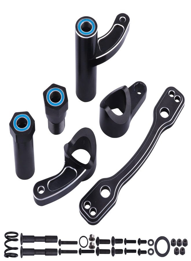 AllinRC Aluminum Steering Bell Crank Set Steering Rack Servo Saver Complete for Arrma 1/8 Kraton/Notorious/Mojave/Felony Infraction/Outcast/Typhon 6S BLX Upgrades Parts (Black) - Image 2