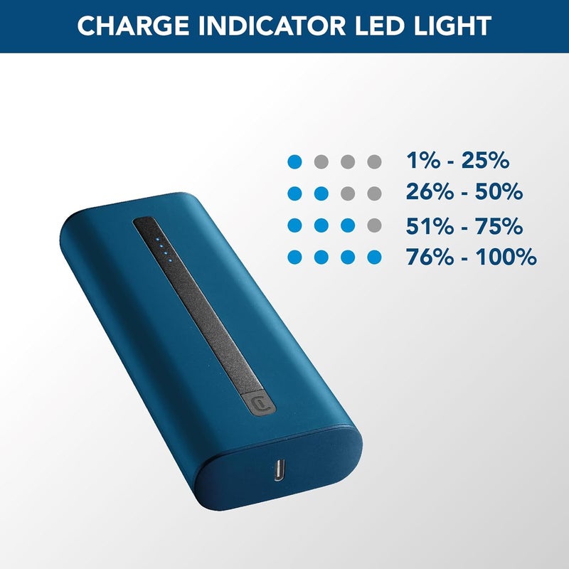 Cellularline Power Bank THUNDER 20000, 20000 mAh, Blue - Image 5