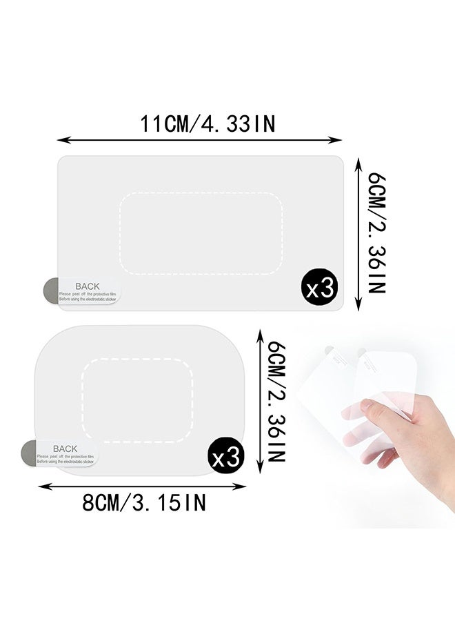 HY 6 Pcs Dashcam Windshield Sticker, Electrostatic Film for Dash Cam, Double-Sided Adhesive Pad Sticker Shield for Dash Cam, Clear Static Cling Films for Suction Cup Mounting Car Shield Decal - Image 2