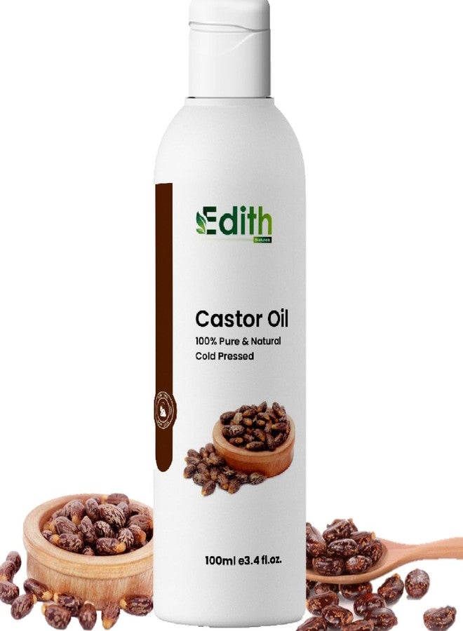 Edith Naturals Organic Castor Oil - Cold Pressed, Hexane Free, Moisturizing and Nourishing Oil for Hair, Skin, and Nails - 100% Pure and Natural-100 ml - Image 1
