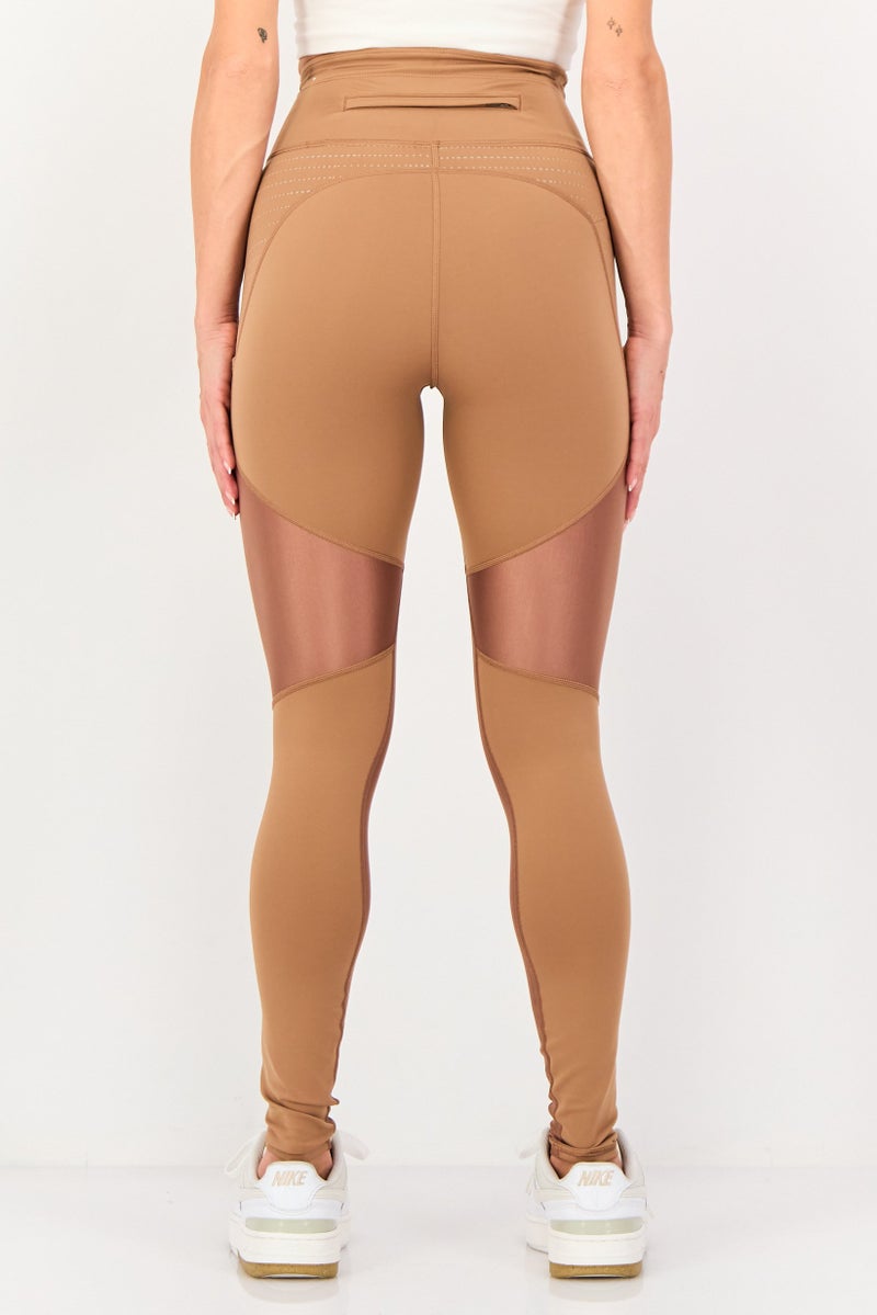 Nike Women Tight Fit Running Tights, Brown - Image 2