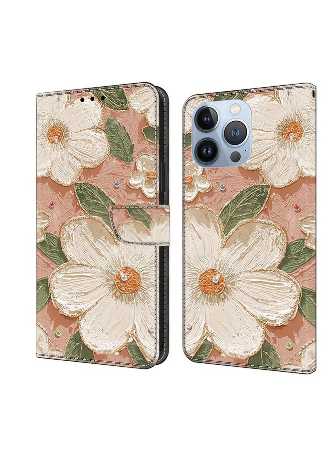 Zaboon Case For iPhone 13 Pro Fresh Painted Leather Phone Case - Image 1