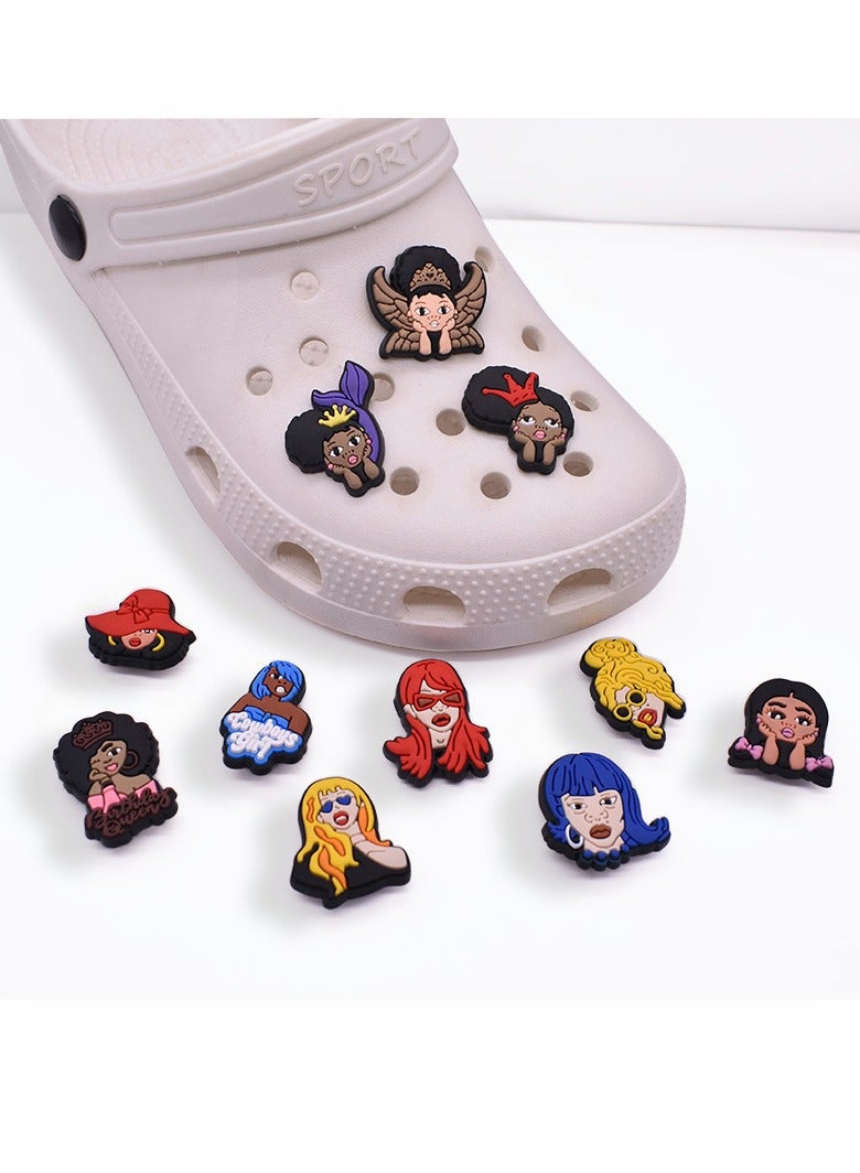 SYOSI Shoes Decorations Charms for Girls Boys, 12 Pcs Vibrant Color & Rich Theme, Cute PVC Croc Accessories Charms for Kids Teens ClogSummer Birthday Party Gift - Image 2