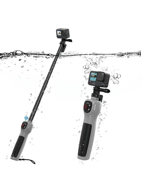 33inch Underwater Selfie Stick, with Bluetooth Remote Control, Waterproof & Extendable, 1 Hour Charging Time, 21 Hours Shooting for Diving Surfing Snorkeling, for Gopro Hero 12 11 10 9 8