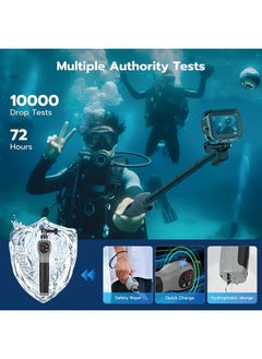 TELESIN 33inch Underwater Selfie Stick, with Bluetooth Remote Control, Waterproof & Extendable, 1 Hour Charging Time, 21 Hours Shooting for Diving Surfing Snorkeling, for Gopro Hero 12 11 10 9 8  - Image 5