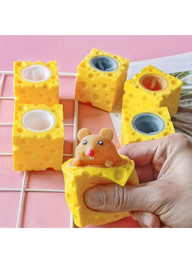 squishy Fidget Toys Squishy Squeeze Toy for Kids Adults Sensory Stress Relief Animals Squeeze Press Toy for Hand Exercise and Relaxation Squishy Toy for Kids (Cheese Rat Squishy) - Image 3