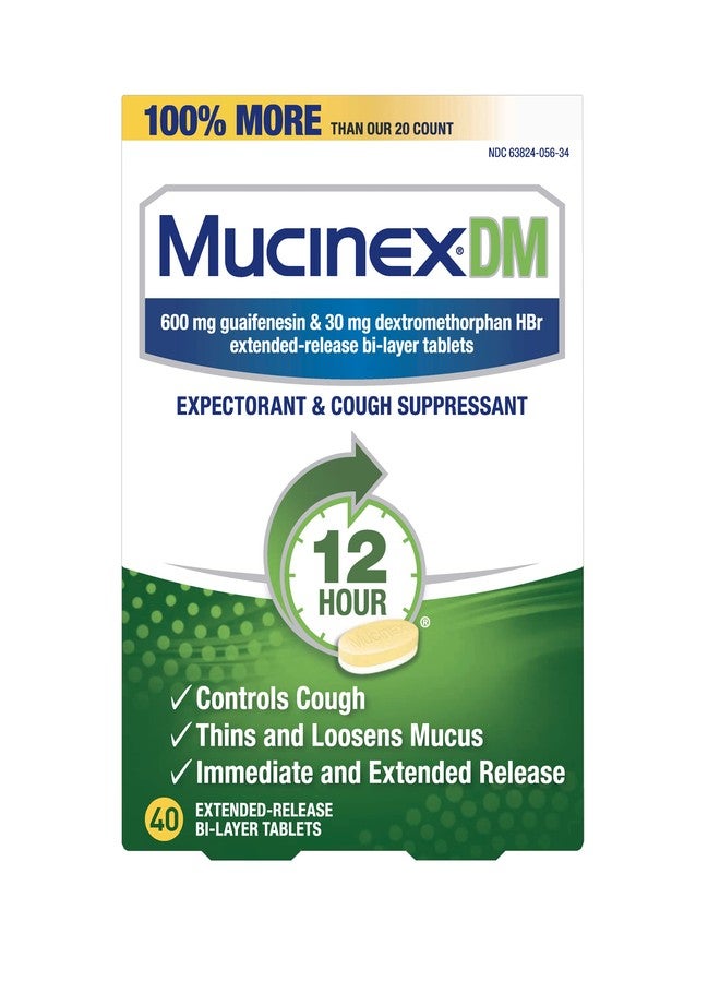 Mucinex Dm Cought Tablets Expectorant & Cought suppressant, 40 Tablets - Image 1