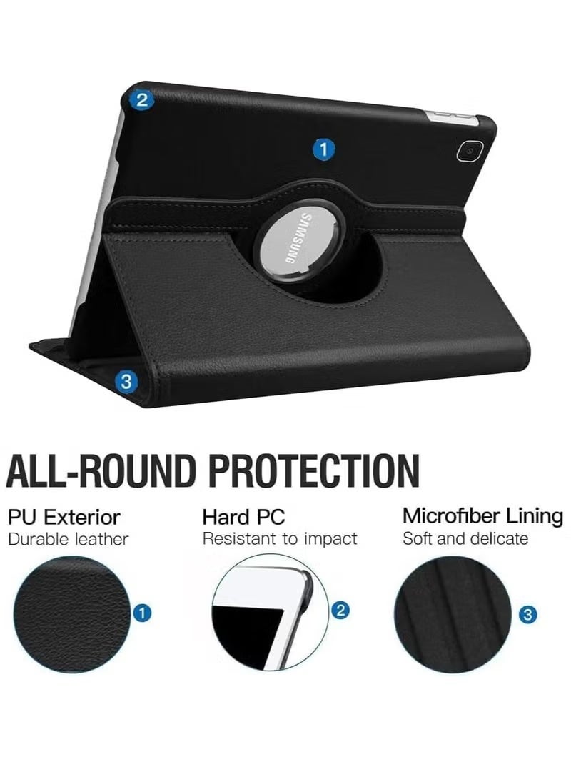 Raxoom Galaxy Tab A9 Case - 360Â° Rotatable Tablet Cover for Samsung Galaxy Tab A9 8.7 Inch (2023, SM-X200/SM-X205/SM-X207) - PU Leather Protective Cover with Auto Wake/Sleep - Balck - Image 5