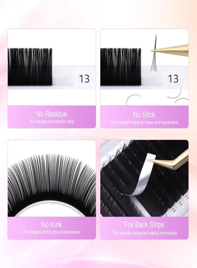 NAGARAKU Eyelash Extensions Individual Lashes 0.20mm J curl 7-15mm Mix Tray Classic Matte Black Natural Faux Mink 16 rows - Image 3