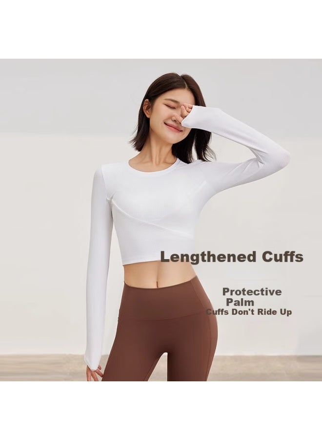 Never Me Yoga Outfit For Women, Sports Set For Autumn And Winter, Long-sleeve Quick-dry Ladies Fitness Wear, Running And Pilates Training Clothes, Two-piece Set - Image 2