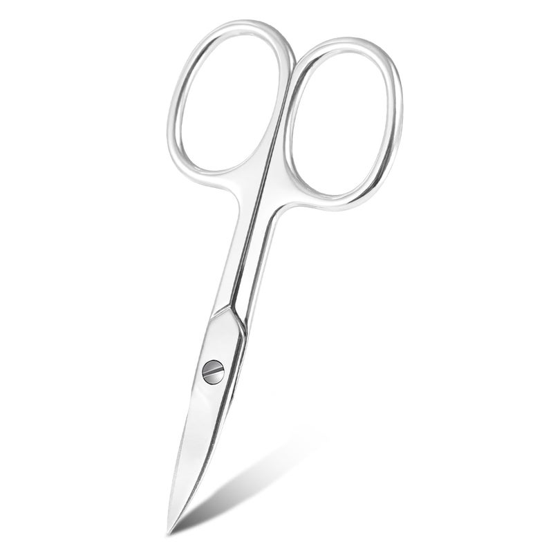 Small Multifunctional Eyebrow Scissors for Women Mustache Scissors and Nose Hair Scissors for Men Curved Grooming Scissors for Eyebrow Mustache Beard Eyelashes  Premium Stainless Steel Quality