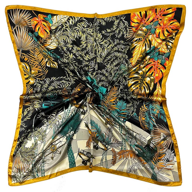 Julunar Silk Like Head Scarf for Women - Satin Large Hair Scarves - 35" Square Silk Hair Wrap for Sleeping with Gift Packed - Image 1