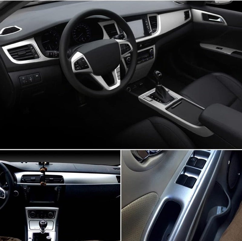 SUNBIRD Brushed Stainless Steel Metallic Vinyl Wrap Film Matte Chrome Car Wrapping Foil Sticker Sheet for Car Laptop Furniture (30cm x 121cm, Silver) - Image 4