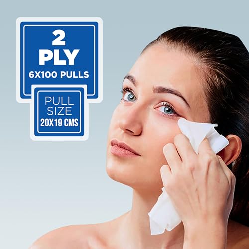 Kressa 2 Ply Facial Tissue Box | Face Tissue | 6 Boxes 100 Pulls Per Box With Total 600 Pulls Made Of 100% Natural Virgin Pulp - Image 2