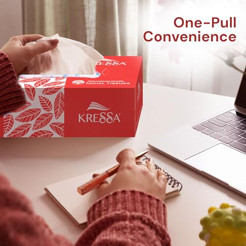 Kressa 2 Ply Facial Tissue Box | Face Tissue | 6 Boxes 100 Pulls Per Box With Total 600 Pulls Made Of 100% Natural Virgin Pulp - Image 4