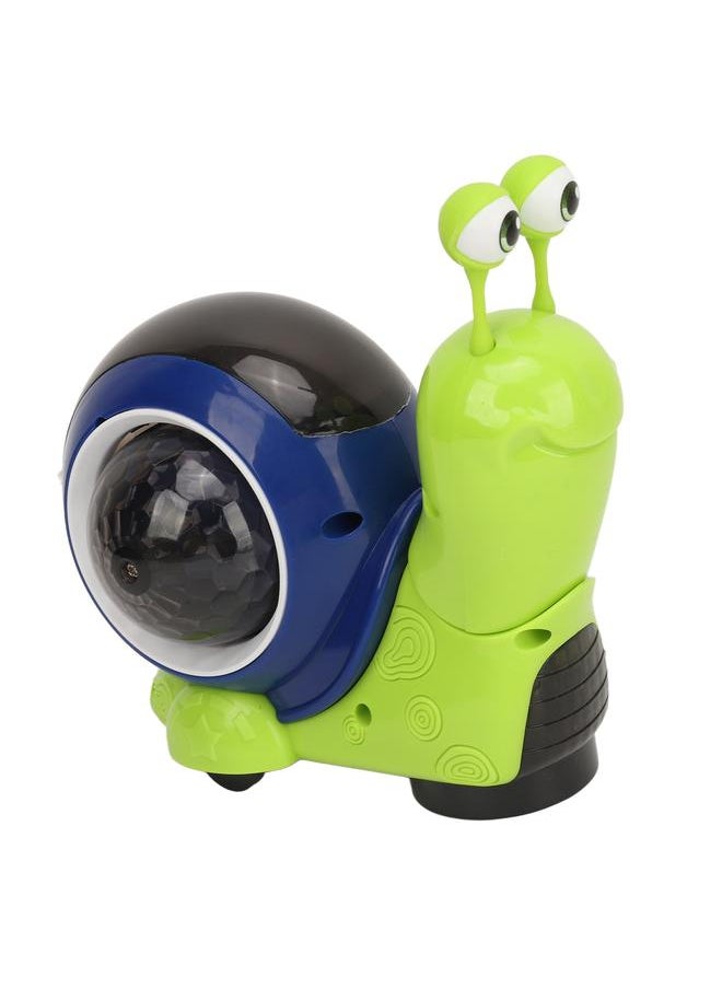 NIBEMINENT - Crawling Snail Baby Toy Music Lights Universal Shaking Head Walking Tummy Time Green - Image 1
