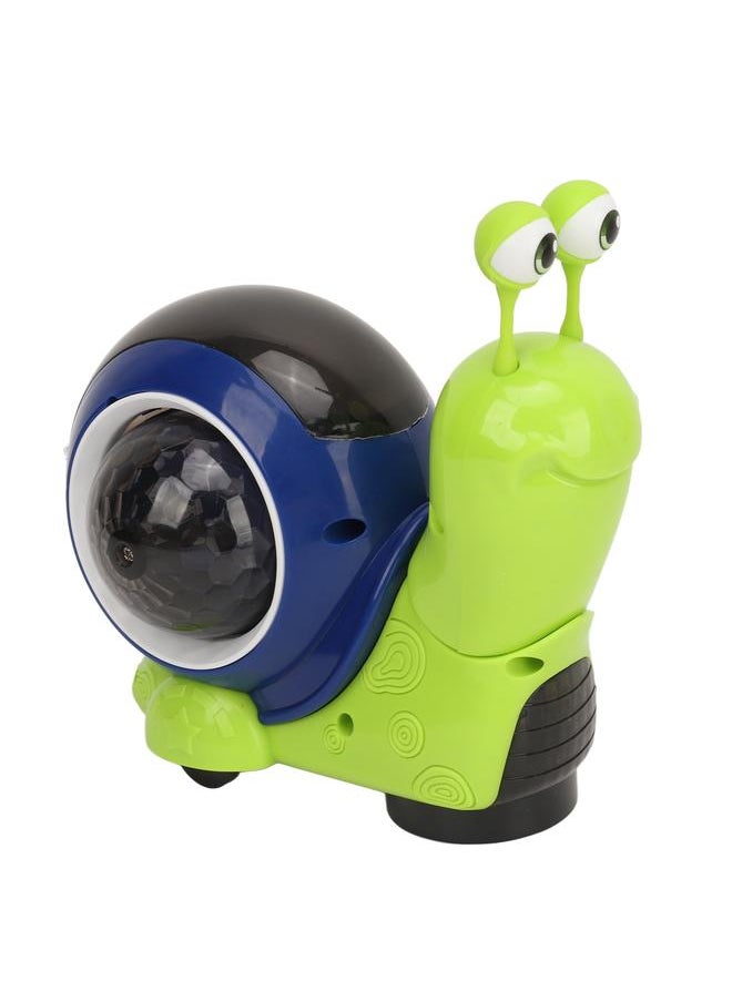 NIBEMINENT - Crawling Snail Baby Toy Music Lights Universal Shaking Head Walking Tummy Time Green - Image 1