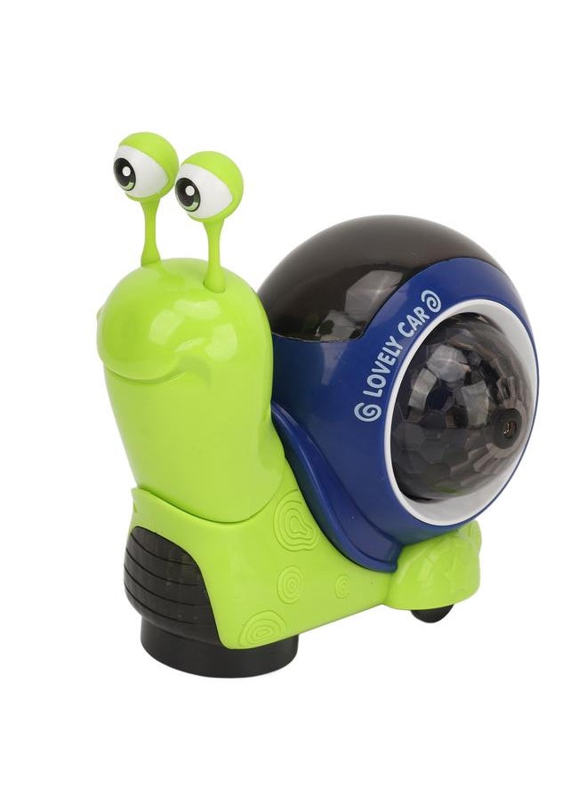 NIBEMINENT - Crawling Snail Baby Toy Music Lights Universal Shaking Head Walking Tummy Time Green - Image 1