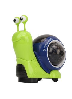 Crawling Snail Baby Toy Music Lights Universal Shaking Head Walking Tummy Time Green