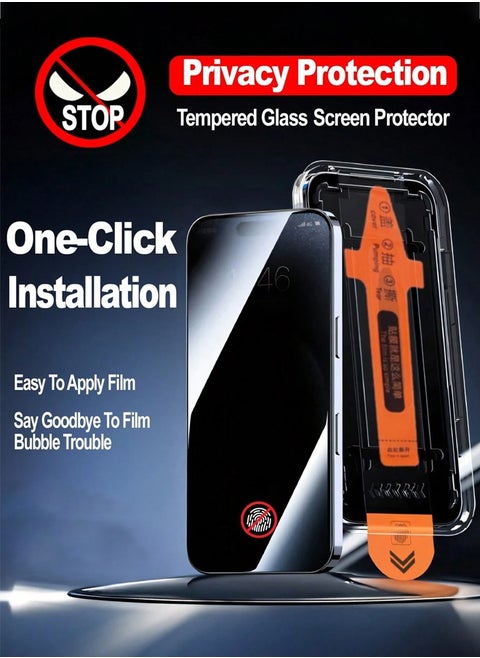 Screen Protector for iPhone 16 Pro Max 6.9 inch - Anti Spy Private Tempered Glass Film, Case Friendly, 9H Hardness, Ultimate Privacy Protection