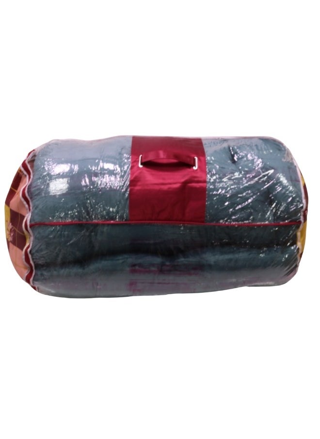 SMART HOME - 4 in 1 guest package consists of a mattress, a light blanket, a pillow and an elegant bag. A soft velvet package made of high-quality materials, a single-person natural cotton mattress measuring 180*90*15cm. - Image 1