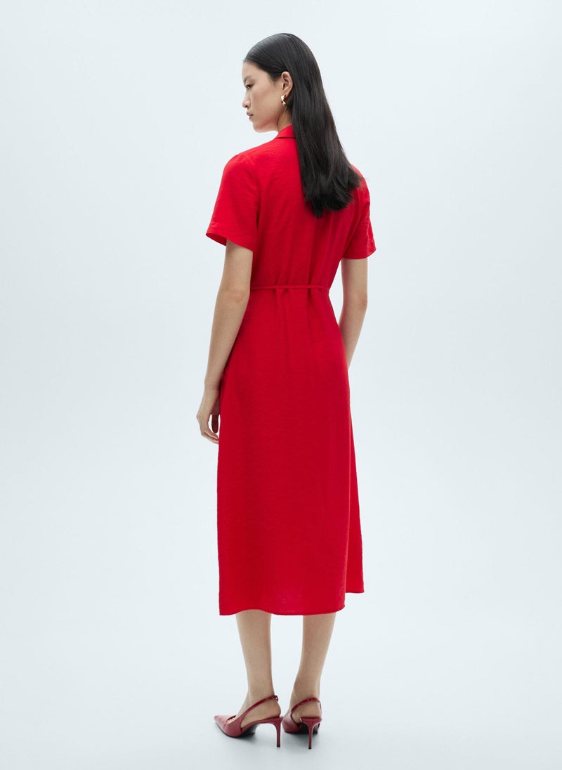 MANGO Belted Shirt Dress - Image 2